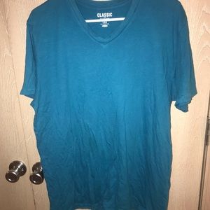 Blue vneck tshirt